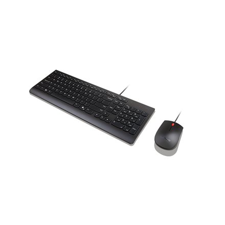 Lenovo Essential Wired Combo Keyboard and Mouse , Keyboard and Mouse Set , Wired , Mouse included , Lithuanian , Black
