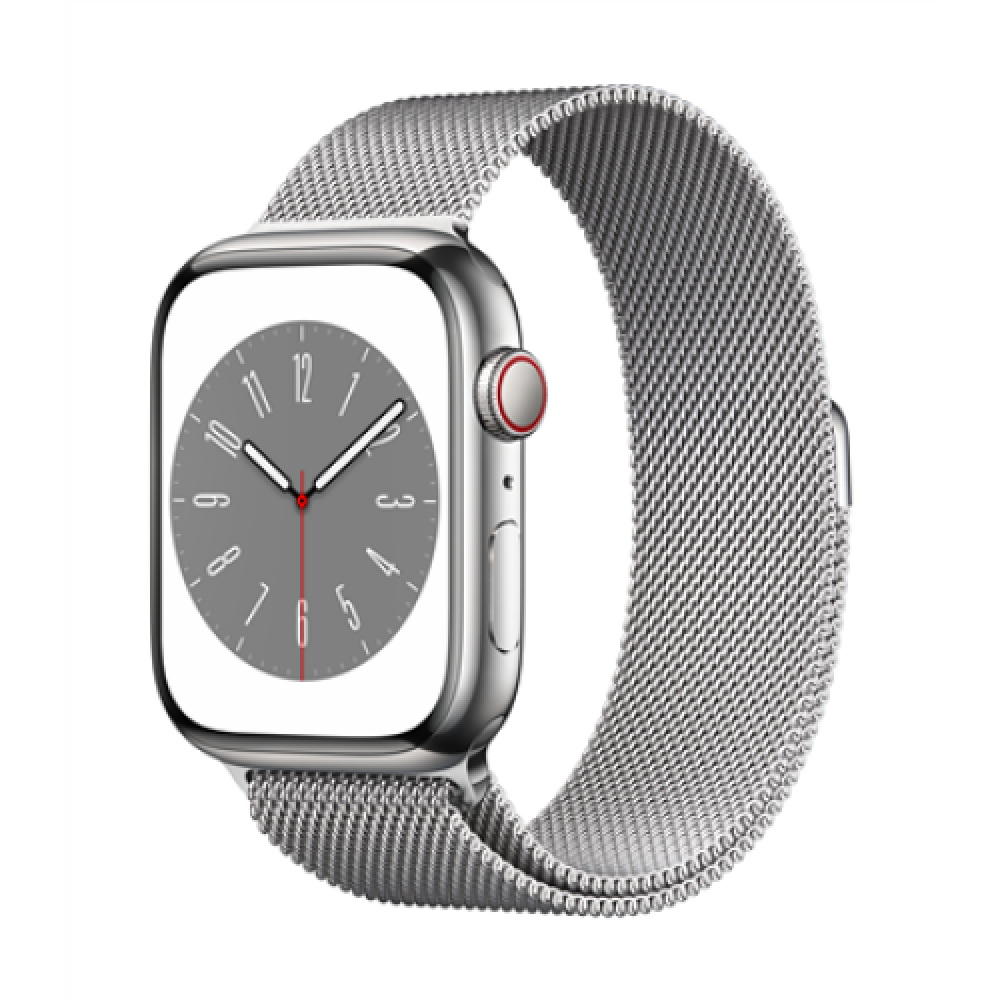 Watch Series 8 GPS + Cellular , MNKJ3EL/A , Smart watches , GPS (satellite) , Retina LTPO OLED , Touchscreen , 45mm , Waterproof , Bluetooth , Wi-Fi , Silver