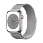Watch Series 8 GPS + Cellular , MNKJ3EL/A , Smart watches , GPS (satellite) , Retina LTPO OLED , Touchscreen , 45mm , Waterproof , Bluetooth , Wi-Fi , Silver