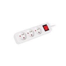 Lanberg Cable Power Strip 3M 3X French Outlets with Switch, Quality-Grade Copper , PS1-03E-0300-W Lanberg Cable Power Strip 3M 3X French Outlets with Switch, Quality-Grade Copper , PS1-03E-0300-W