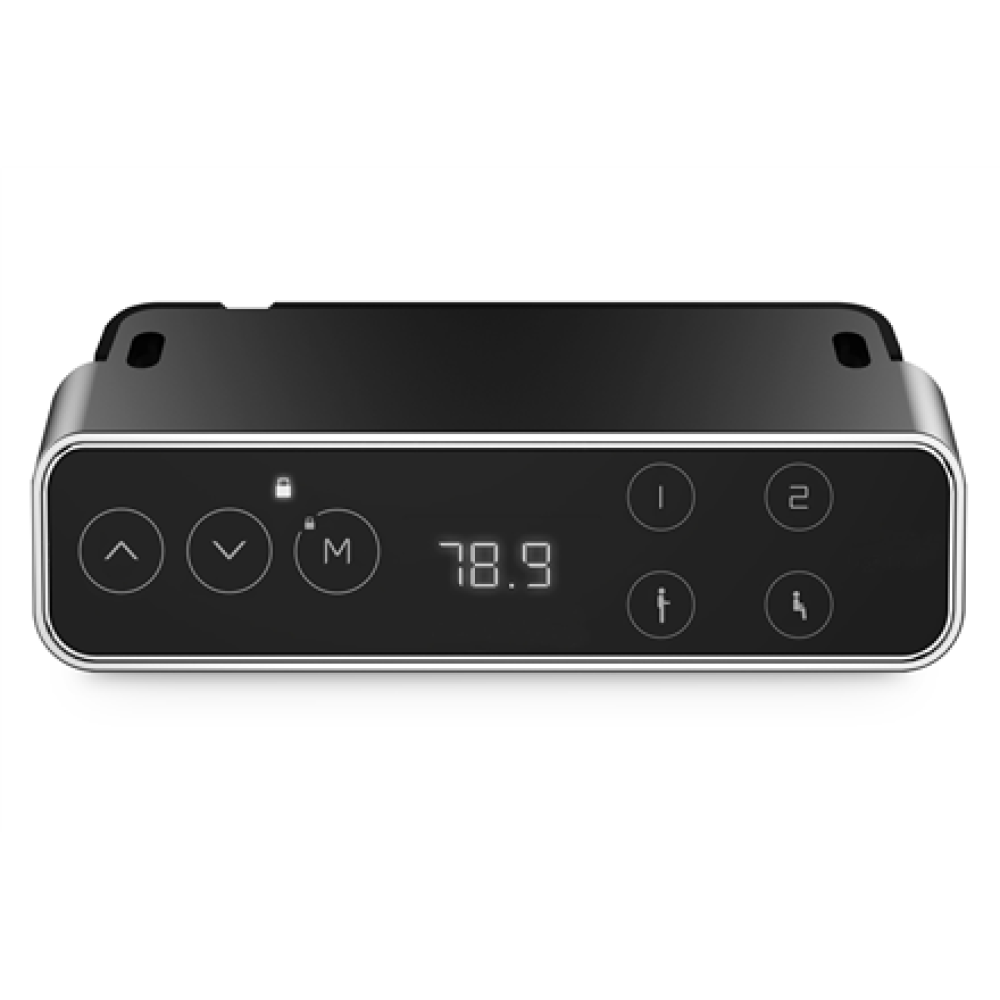 Electrically Height-Adjustable Table Frame, dual motor, 3 levels , 62-127 cm , Black