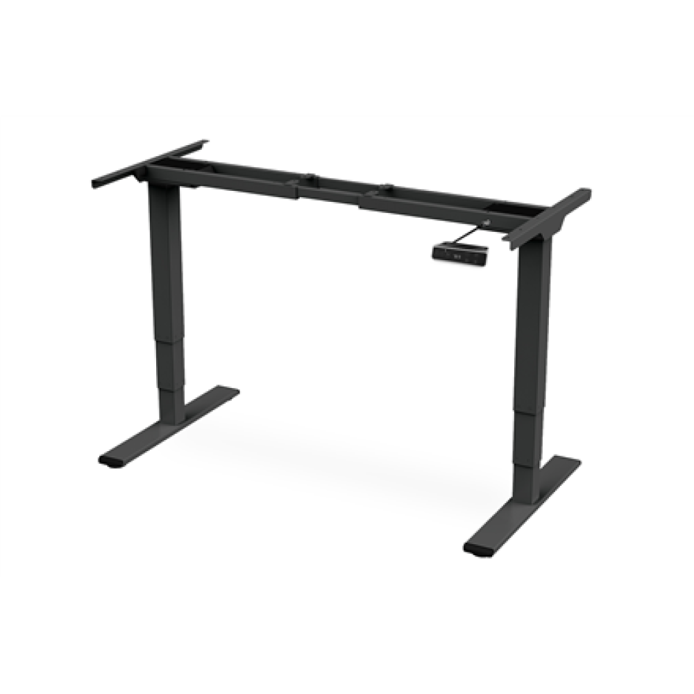 Electrically Height-Adjustable Table Frame, dual motor, 3 levels , 62-127 cm , Black