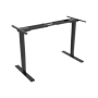 Electrically Height-Adjustable Table Frame, dual motor, 3 levels , 62-127 cm , Black