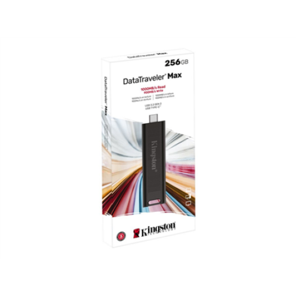 Kingston , USB Flash Drive , DataTraveler Max , 256 GB , USB 3.2 Gen 2 Type-C , Black