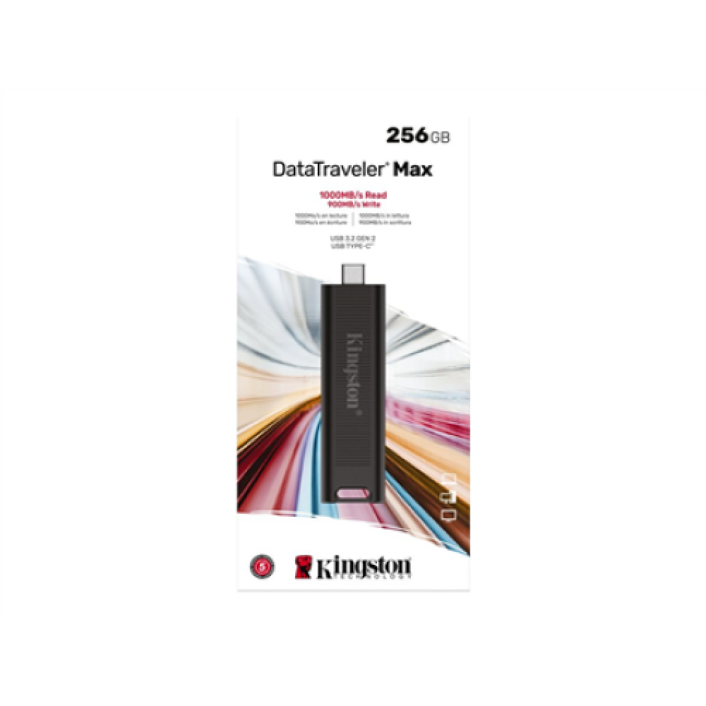 Kingston , USB Flash Drive , DataTraveler Max , 256 GB , USB 3.2 Gen 2 Type-C , Black
