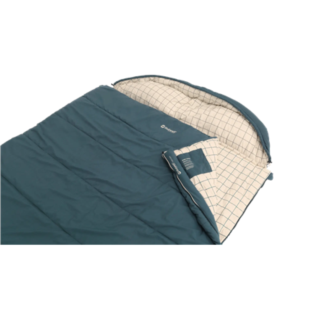 Outwell Camper Lux Double Blue , Sleeping Bag , 235 x 150 cm , -16 to 5 °C , Both Side Zipper