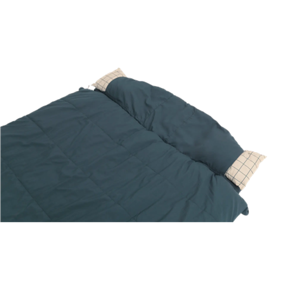 Outwell Camper Lux Double Blue , Sleeping Bag , 235 x 150 cm , -16 to 5 °C , Both Side Zipper