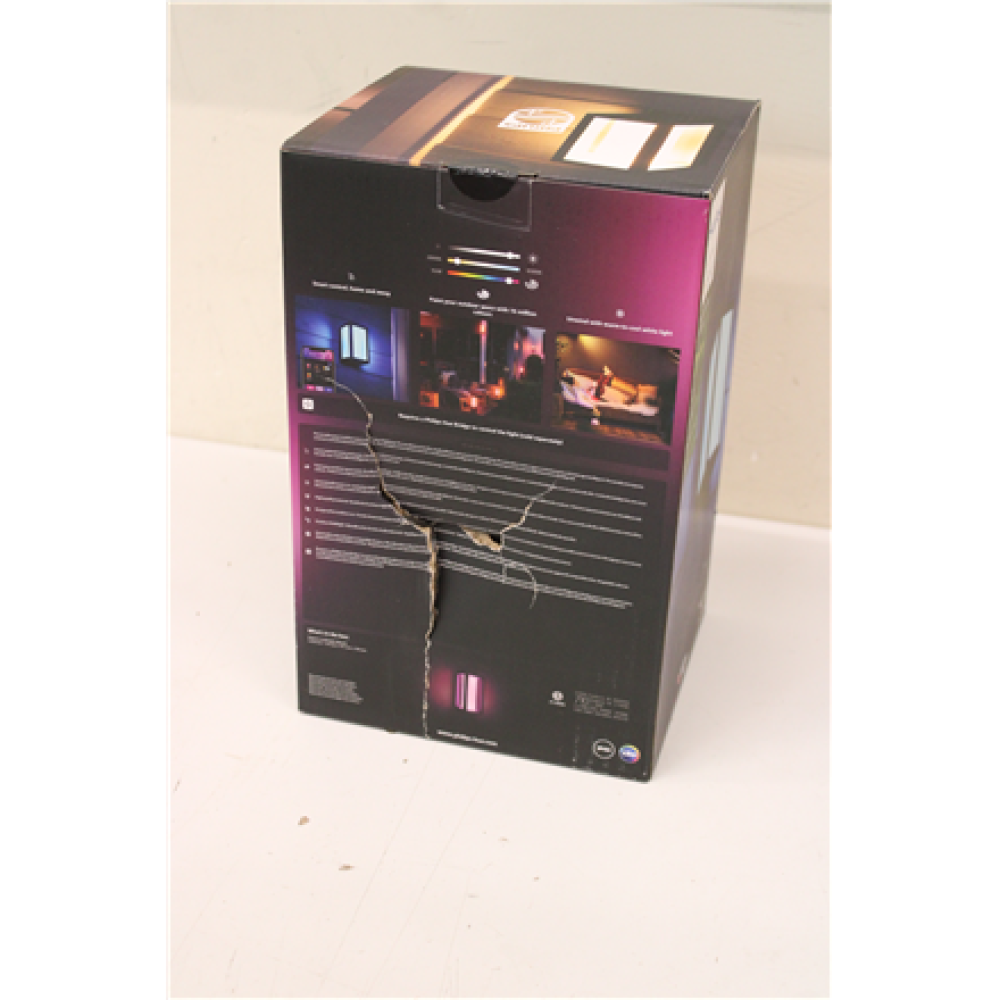 SALE OUT. Philips Hue WCA Impress Outdoor Wall Lantern , Philips Hue WCA Impress Outdoor Wall Lantern , 8 W , 2000-6500 Hue White Colour Ambiance , DAMAGED PACKAGING
