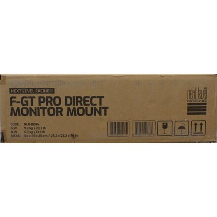 SALE OUT. Next Level F-GT Pro Direct Monitor Mount , Next Level Racing F-GT Pro Direct Monitor Mount , 27-57 , Maximum weight (capacity) 50 kg , SCRATCHED, DAMAGED PAINT AND MANUAL, MOUNTING MARKS, MISSING SCREWS AND WASHERS (M5 16MM) , Black