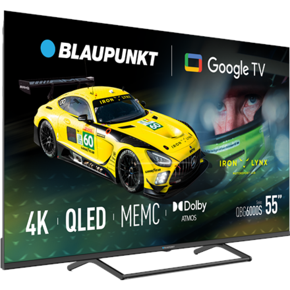 Blaupunkt QLED TV , 55QBG6000S , 55 , Smart TV , Google TV , Black