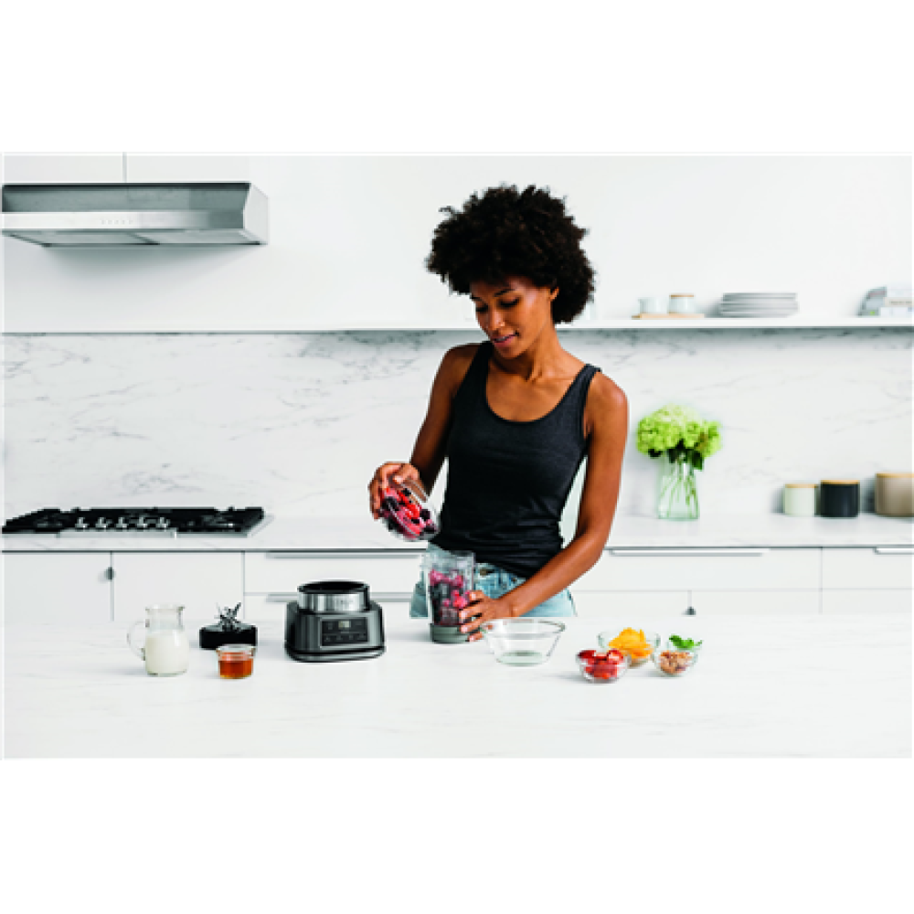 NINJA , Blender 2-in-1 with Smart Torque and Auto-iQ , CB100EU , Tabletop , 1100 W , Jar material Plastic , Jar capacity 0.7 L , Ice crushing , Silver