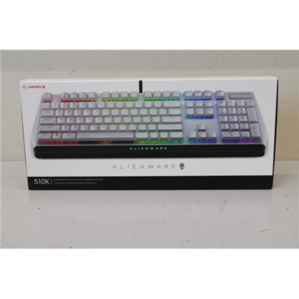 SALE OUT. Dell Alienware 510K Low-profile RGB Mechanical Gaming Keyboard - AW510K (Lunar Light), DEMO AS USED , Dell , Alienware Gaming Keyboard , AW510K , Mechanical Gaming Keyboard , Wired , EN , USED AS DEMO , Black/Silver , USB , English , 910 g
