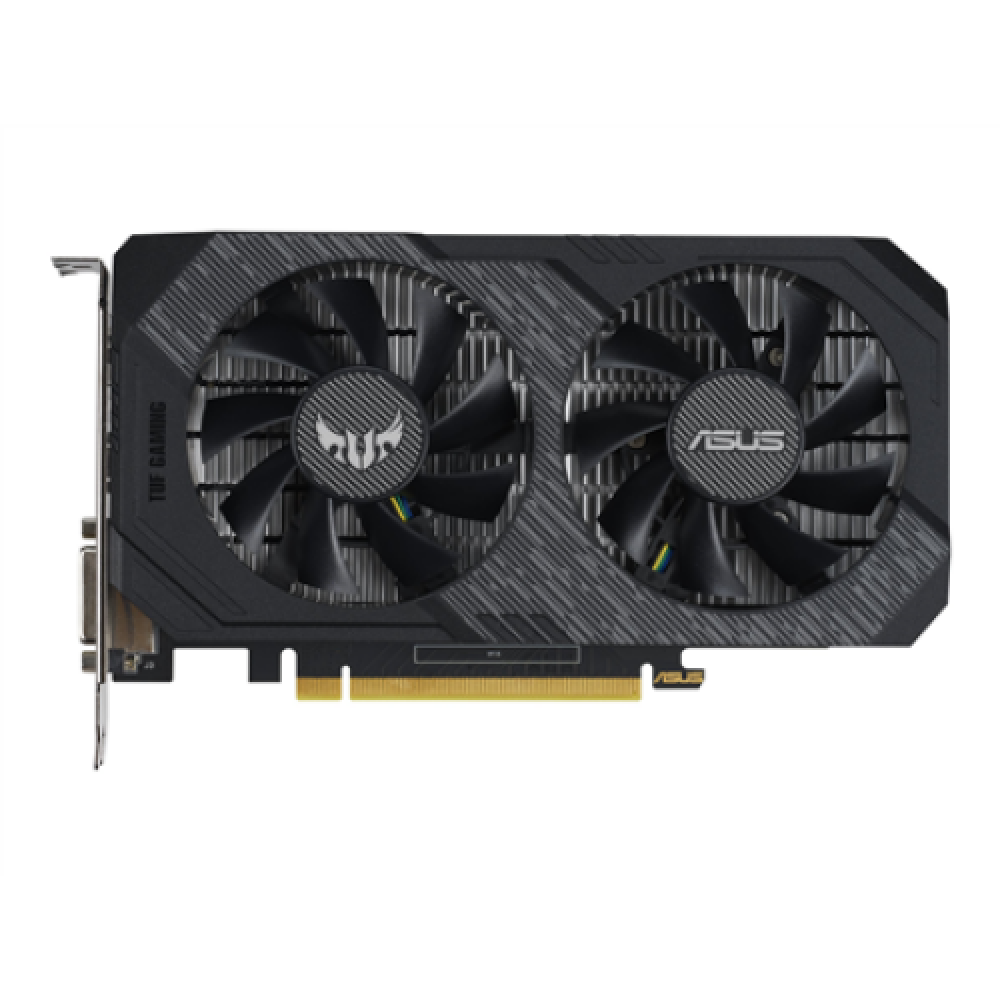 Asus TUF-GTX1650-O4GD6-GAMING NVIDIA 4 GB GeForce GTX 1650 GDDR6 PCI Express 3.0 Cooling type Active Processor frequency 1410 MHz DVI-D ports quantity 1 HDMI ports quantity 1