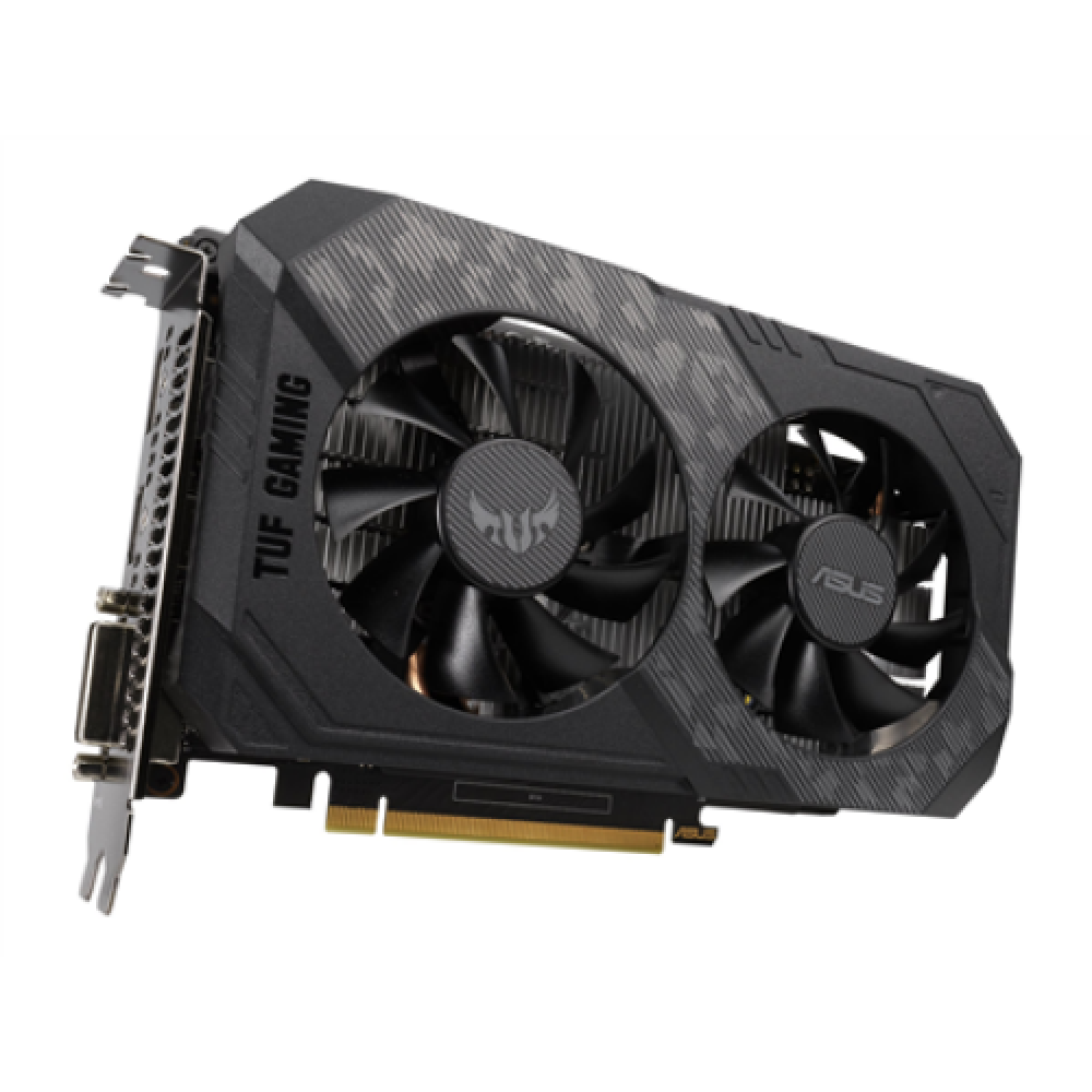 Asus TUF-GTX1650-O4GD6-GAMING NVIDIA 4 GB GeForce GTX 1650 GDDR6 PCI Express 3.0 Cooling type Active Processor frequency 1410 MHz DVI-D ports quantity 1 HDMI ports quantity 1