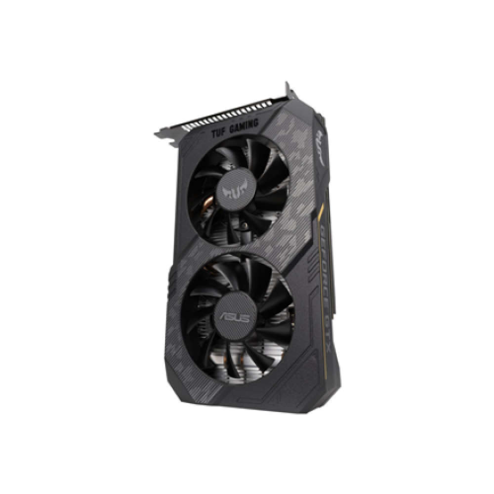 Asus TUF-GTX1650-O4GD6-GAMING NVIDIA 4 GB GeForce GTX 1650 GDDR6 PCI Express 3.0 Cooling type Active Processor frequency 1410 MHz DVI-D ports quantity 1 HDMI ports quantity 1