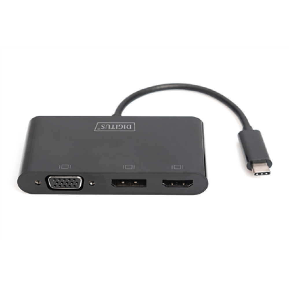 Digitus USB-C 3in1 Triple Monitor Adapter (HDMI, DP, VGA) , USB-C Graphics Adapter