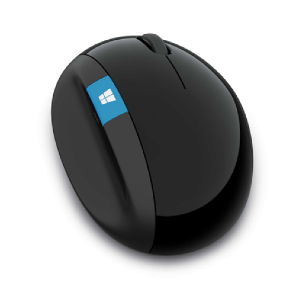 Microsoft L6V-00005 Sculpt Ergonomic Mouse, USB, Wireless, Black, Yes