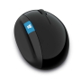 Microsoft L6V-00005 Sculpt Ergonomic Mouse, USB, Wireless, Black, Yes