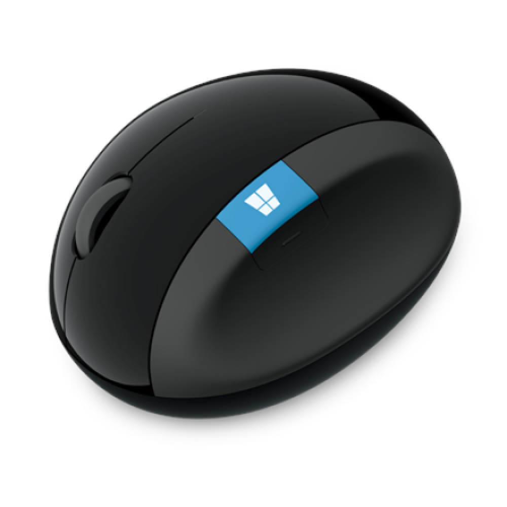 Microsoft L6V-00005 Sculpt Ergonomic Mouse, USB, Wireless, Black, Yes