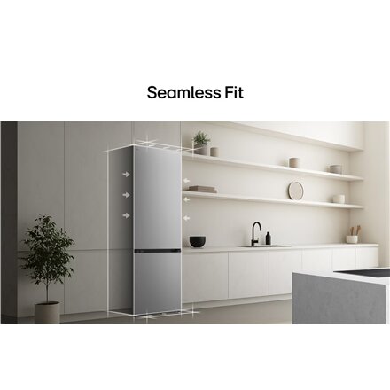 LG Refrigerator , GBBSJ1CCPY , Energy efficiency class C , Free standing , Combi , Height 186 cm , Fridge net capacity 220 L , Freezer net capacity 113 L , Display , 34 dB , Prime Silver