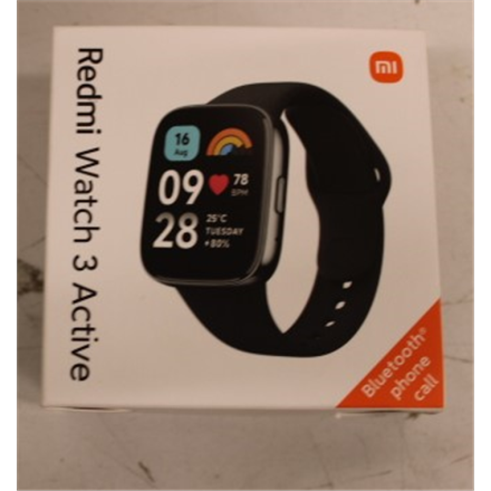 Redmi Watch 3 Active , Smart watch , GPS (satellite) , AMOLED , Waterproof , DEMO , Black