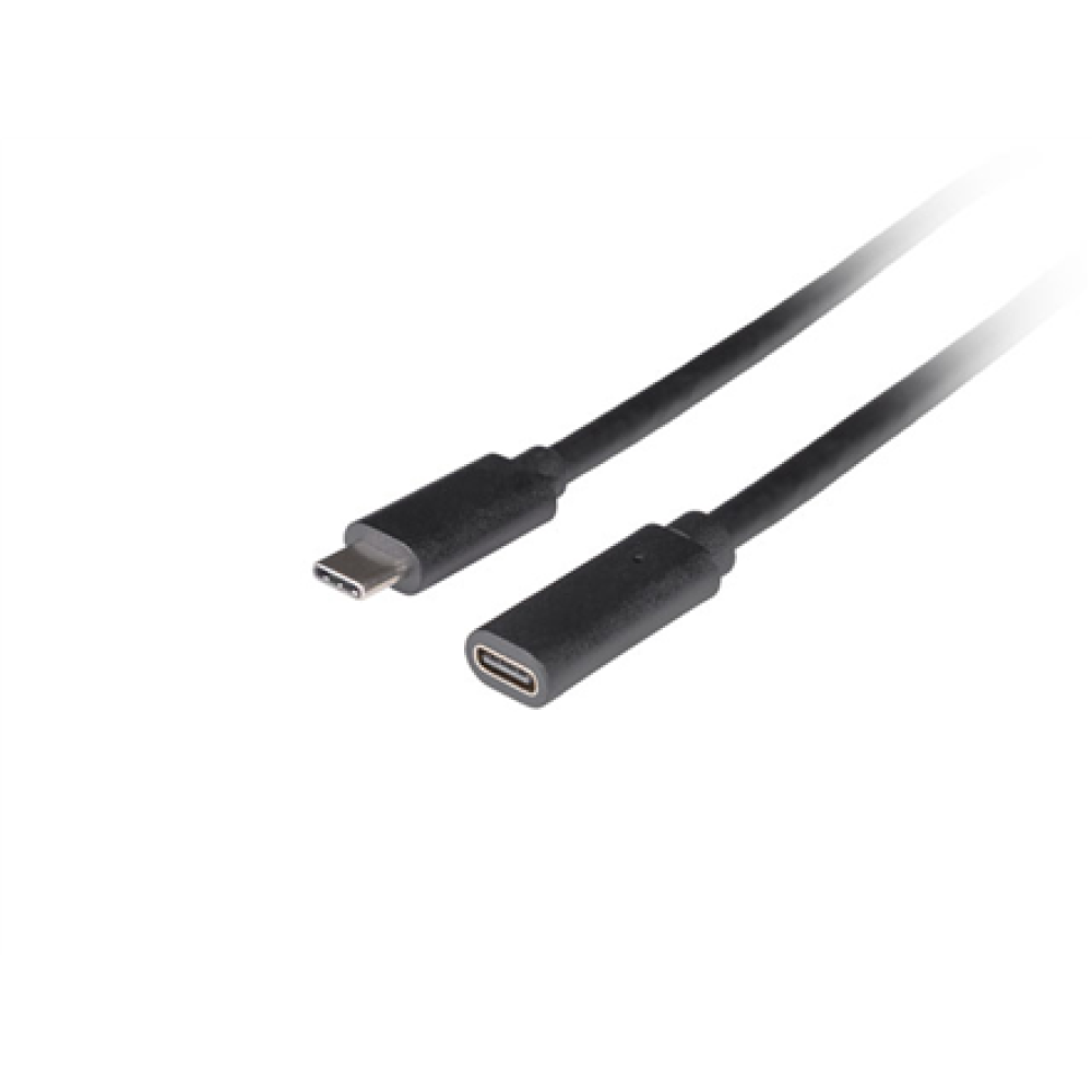 Lanberg USB-C M/F 3.1 Cable , CA-USBE-20CC-0015-BK
