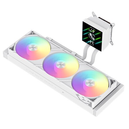 Gamemax CPU Liquid Cooler , GLACIER 360 LCD WH , White
