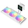 Gamemax CPU Liquid Cooler , GLACIER 360 LCD WH , White