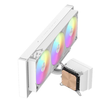 Gamemax CPU Liquid Cooler , GLACIER 360 LCD WH , White