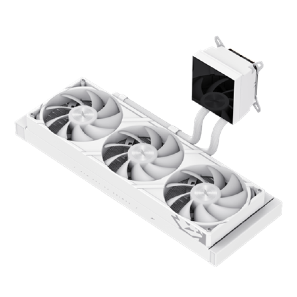 Gamemax CPU Liquid Cooler , GLACIER 360 LCD WH , White