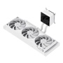 Gamemax CPU Liquid Cooler , GLACIER 360 LCD WH , White