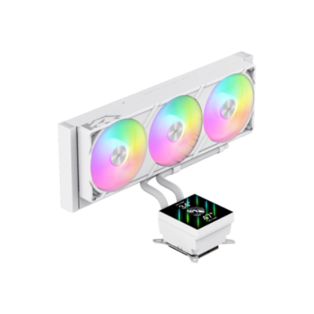 Gamemax CPU Liquid Cooler , GLACIER 360 LCD WH , White