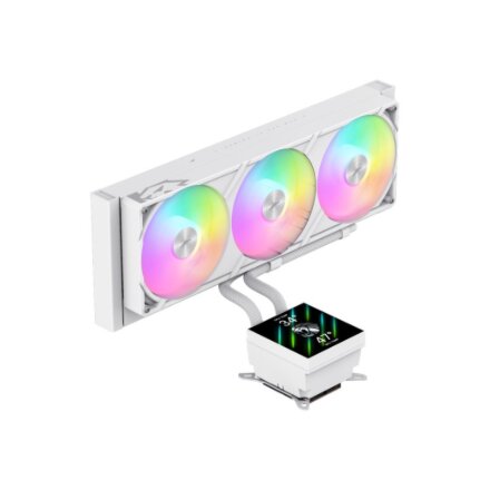 Gamemax CPU Liquid Cooler , GLACIER 360 LCD WH , White