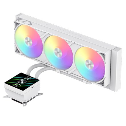 Gamemax CPU Liquid Cooler , GLACIER 360 LCD WH , White