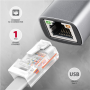 AXAGON , ADE-TXPD USB-C Gigabit Ethernet Adapter with PD 100W