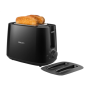 Philips , Daily collection toaster , HD2582/90 , Power 900 W , Number of slots 2 , Housing material Plastic , Black