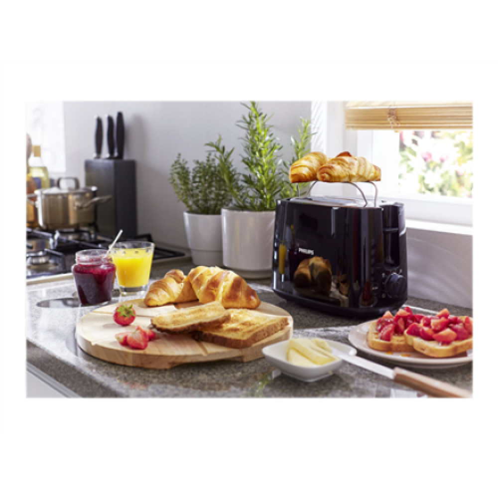 Philips , Daily collection toaster , HD2582/90 , Power 900 W , Number of slots 2 , Housing material Plastic , Black