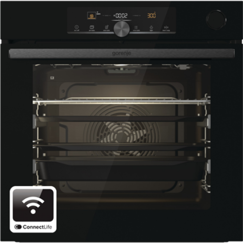 Gorenje Oven BSA6747A04BGWI 77 L, Multifunctional, EcoClean, Mechanical control, Steam function, Height 59.5 cm, Width 59.5 cm, Black