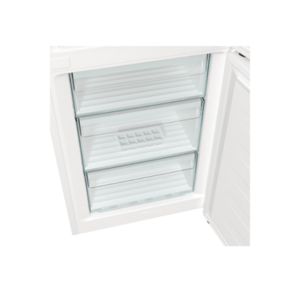 Gorenje , Refrigerator , NRK6192AW4 , Energy efficiency class E , Free standing , Combi , Height 185 cm , No Frost system , Fridge net capacity 204 L , Freezer net capacity 96 L , Display , 38 dB , White