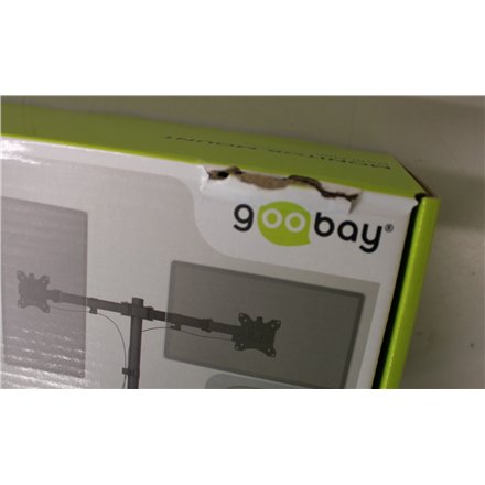 SALE OUT. Goobay Dual Monitor Mount Flex, Black , Goobay Dual Monitor Mount Flex , Swivel, Tilt, Rotation , 17-32 , Maximum weight (capacity) 8 kg , DAMAGED PACKAGING , Black
