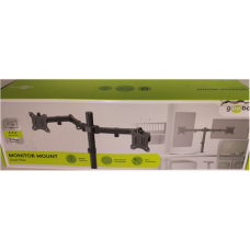 SALE OUT. Goobay Dual Monitor Mount Flex, Black , Goobay Dual Monitor Mount Flex , Swivel, Tilt, Rotation , 17-32 , Maximum weight (capacity) 8 kg , DAMAGED PACKAGING , Black