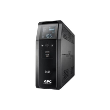 Schneider Electric APC Back-UPS Pro, tower, 230V, 8x IEC C13 outlets, sine wave, AVR, USB Type A+C ports, LCD, user-replaceable battery , BR1200SI , 1200 VA , 720 W
