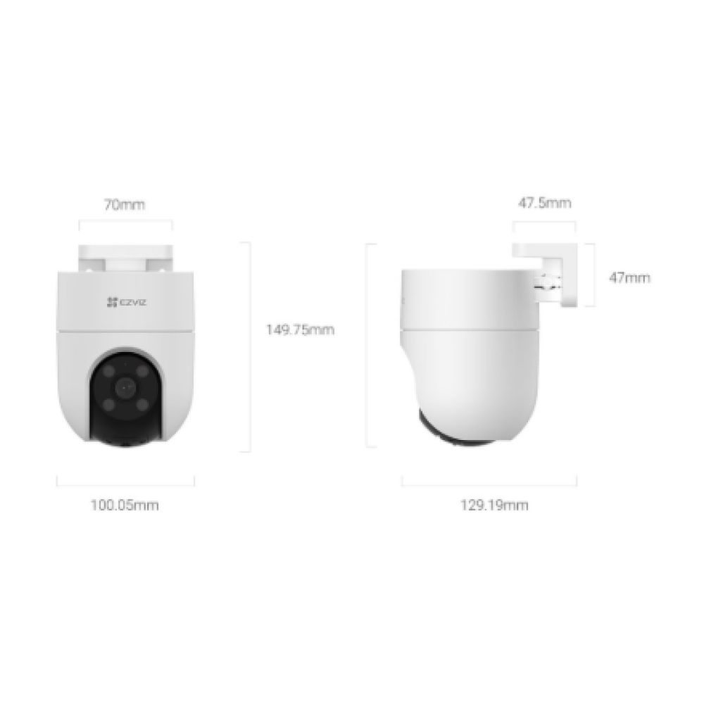EZVIZ , CS-H8C 4G , Turret , 3 MP , 4mm , IP65 , H.265/H.264 , Micro SD, Max. 512GB