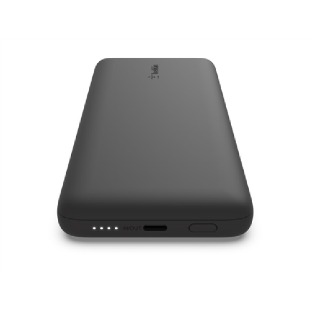Belkin , BOOST CHARGE Plus Power Bank , 10000 mAh , Integrated LTG and USB-C cables , Black