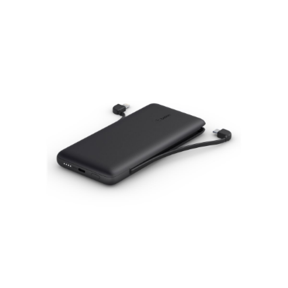 Belkin , BOOST CHARGE Plus Power Bank , 10000 mAh , Integrated LTG and USB-C cables , Black