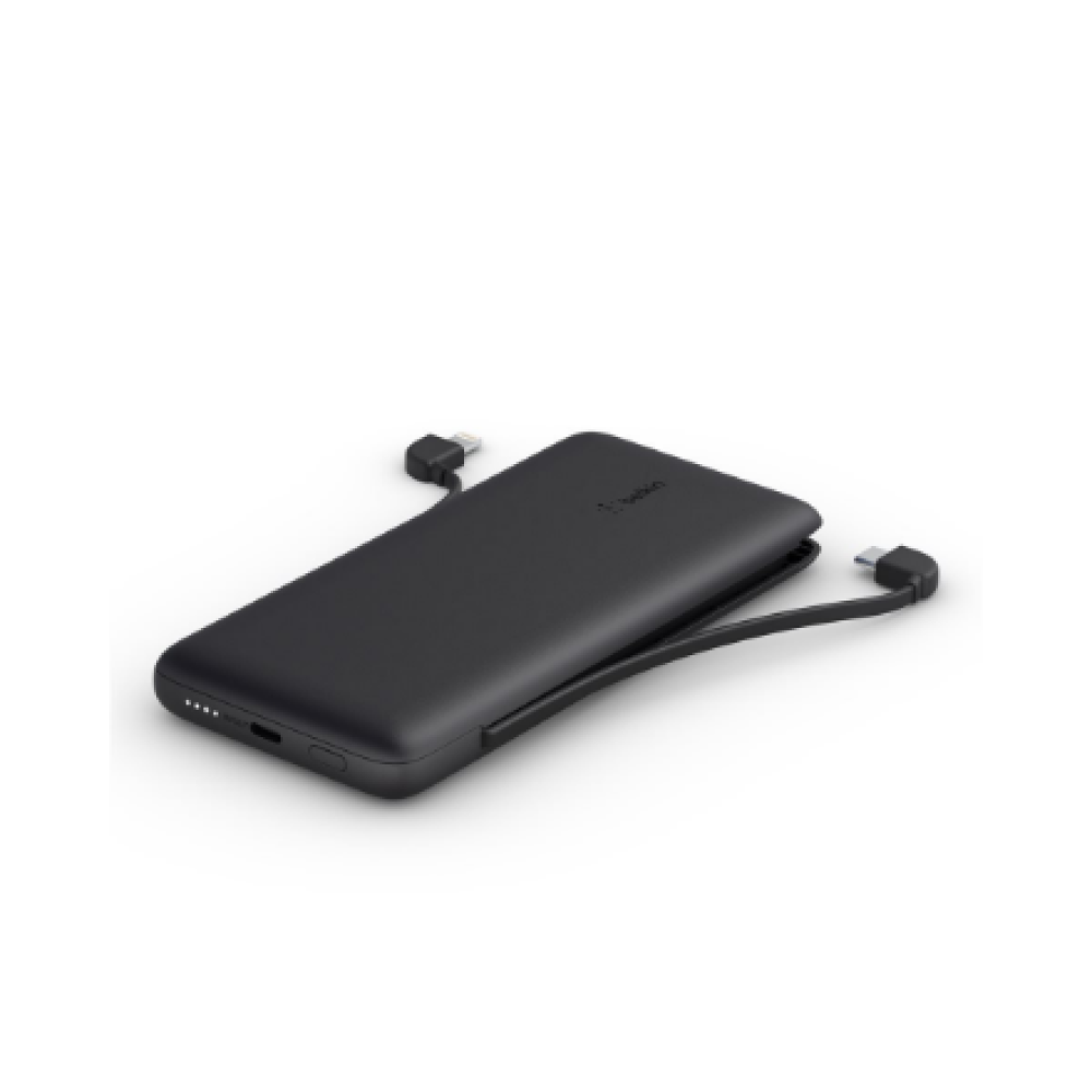 Belkin , BOOST CHARGE Plus Power Bank , 10000 mAh , Integrated LTG and USB-C cables , Black