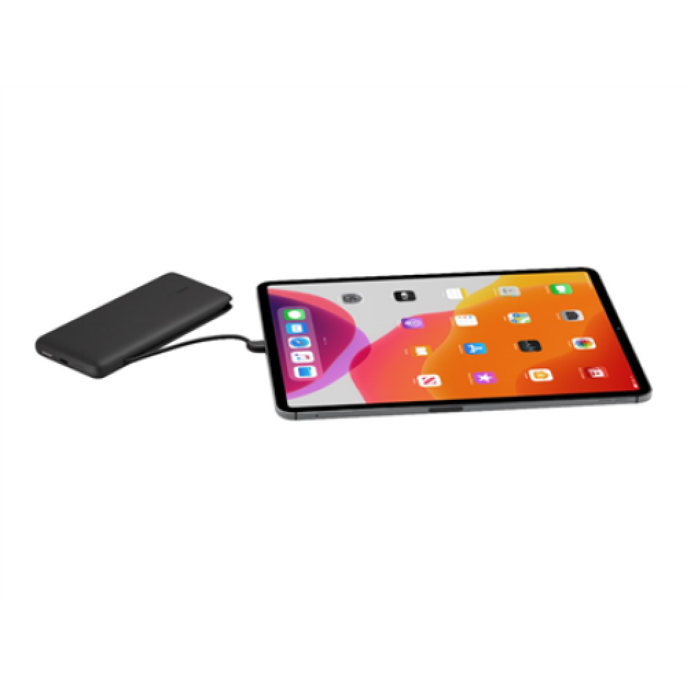 Belkin , BOOST CHARGE Plus Power Bank , 10000 mAh , Integrated LTG and USB-C cables , Black