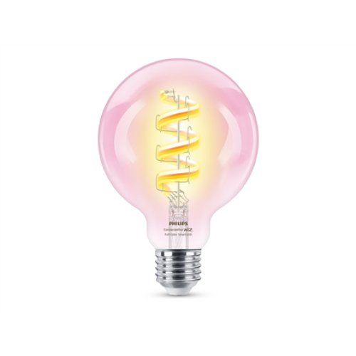 Philips Smart WiFi Filament Clear G95 470Lm , E27 , 6.3 W , RGB , Bluetooth, Wi-Fi