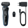 Braun , Shaver , 51-B1000s , Operating time (max) 50 min , Wet & Dry , Black/Blue