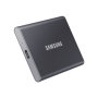 Samsung MU-PC1T0T/WW Portable SSD T7 USB 3.2 1TB Silver , Portable SSD , T7 , 1000 GB , USB 3.2 , Silver